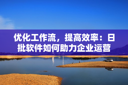 优化工作流，提高效率：日批软件如何助力企业运营