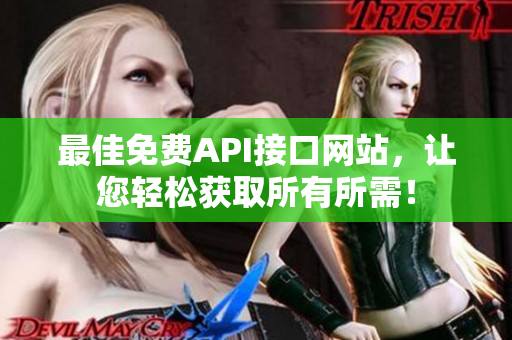 最佳免费API接口网站，让您轻松获取所有所需！