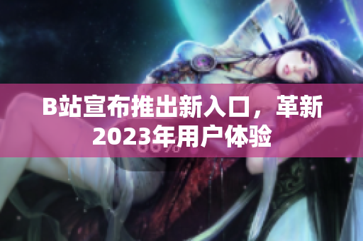B站宣布推出新入口，革新2023年用户体验
