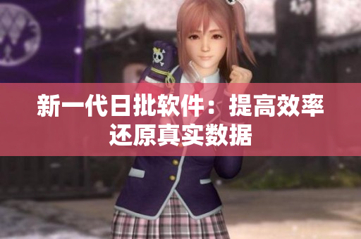 新一代日批软件：提高效率还原真实数据