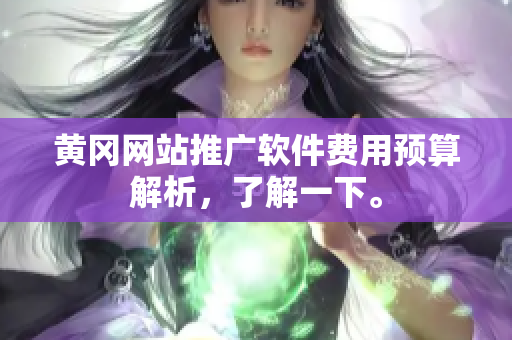 黄冈网站推广软件费用预算解析，了解一下。
