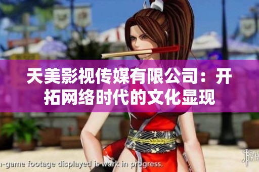 天美影视传媒有限公司：开拓网络时代的文化显现