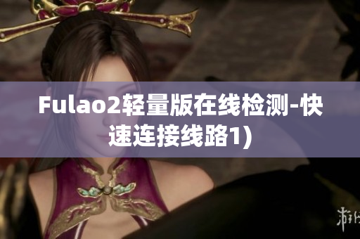 Fulao2轻量版在线检测-快速连接线路1)