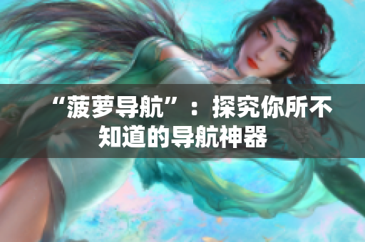 “菠萝导航”：探究你所不知道的导航神器