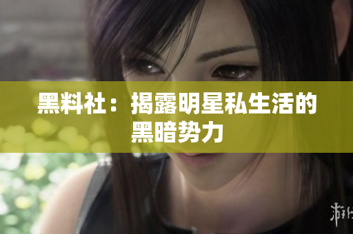 黑料社：揭露明星私生活的黑暗势力