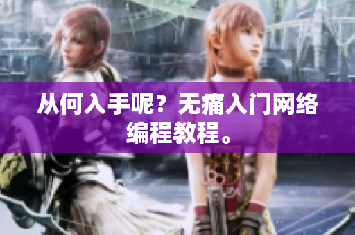从何入手呢？无痛入门网络编程教程。