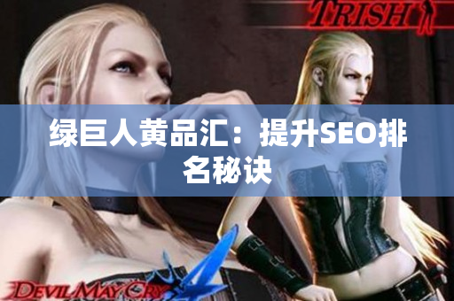 绿巨人黄品汇：提升SEO排名秘诀