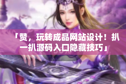 「赞，玩转成品网站设计！扒一扒源码入口隐藏技巧」