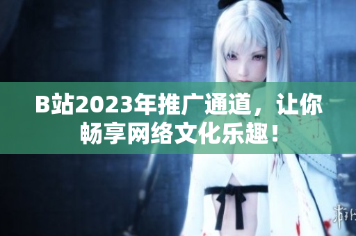 B站2023年推广通道，让你畅享网络文化乐趣！