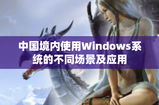 中国境内使用Windows系统的不同场景及应用
