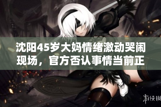 沈阳45岁大妈情绪激动哭闹现场，官方否认事情当前正在处理