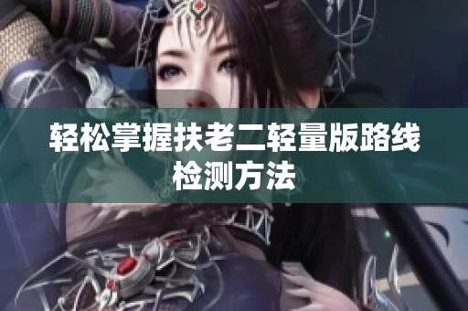 轻松掌握扶老二轻量版路线检测方法