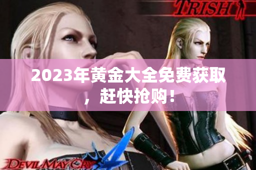 2023年黄金大全免费获取，赶快抢购！