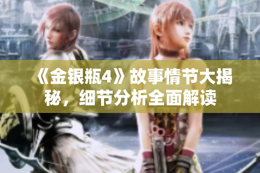 《金银瓶4》故事情节大揭秘，细节分析全面解读