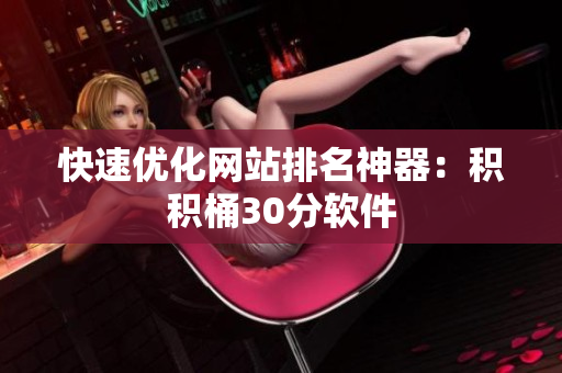 快速优化网站排名神器：积积桶30分软件