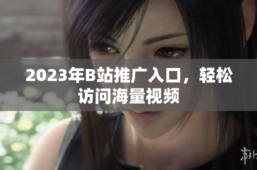2023年B站推广入口，轻松访问海量视频
