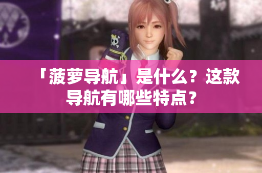 「菠萝导航」是什么？这款导航有哪些特点？