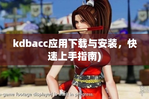 kdbacc应用下载与安装，快速上手指南)