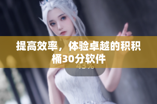提高效率，体验卓越的积积桶30分软件