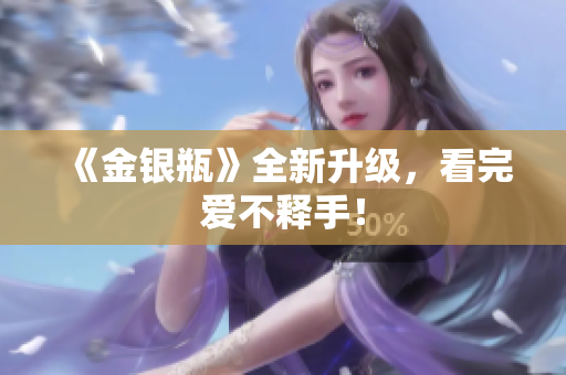 《金银瓶》全新升级，看完爱不释手！