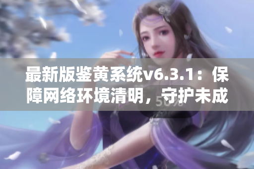 最新版鉴黄系统v6.3.1：保障网络环境清明，守护未成年人安全！