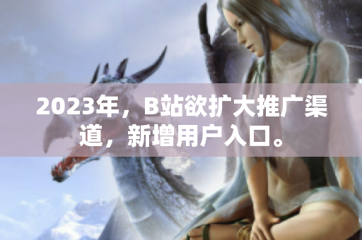 2023年，B站欲扩大推广渠道，新增用户入口。