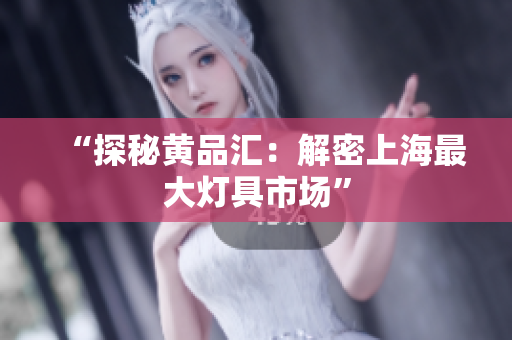 “探秘黄品汇：解密上海最大灯具市场”