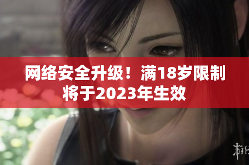 网络安全升级！满18岁限制将于2023年生效