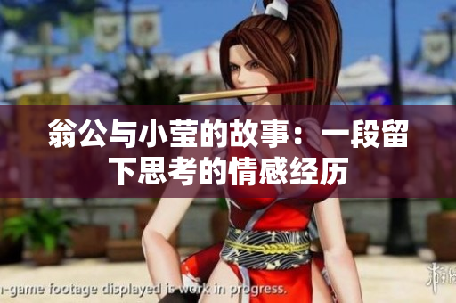 翁公与小莹的故事：一段留下思考的情感经历