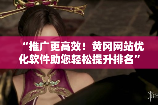 “推广更高效！黄冈网站优化软件助您轻松提升排名”