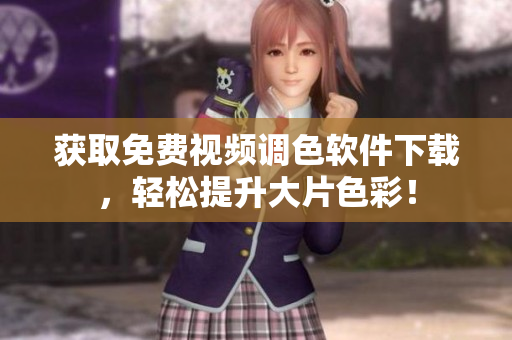 获取免费视频调色软件下载，轻松提升大片色彩！