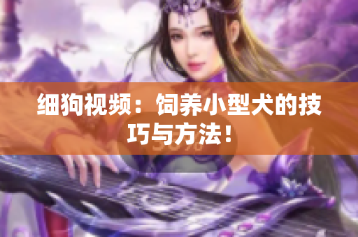 细狗视频：饲养小型犬的技巧与方法！