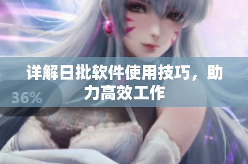 详解日批软件使用技巧，助力高效工作