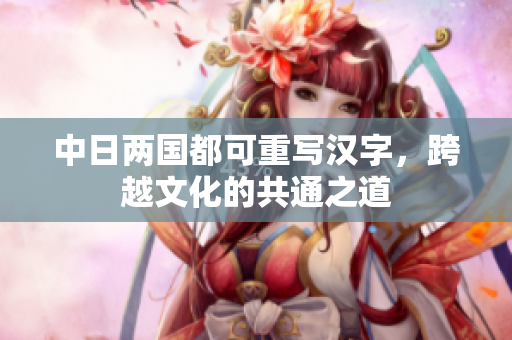 中日两国都可重写汉字，跨越文化的共通之道